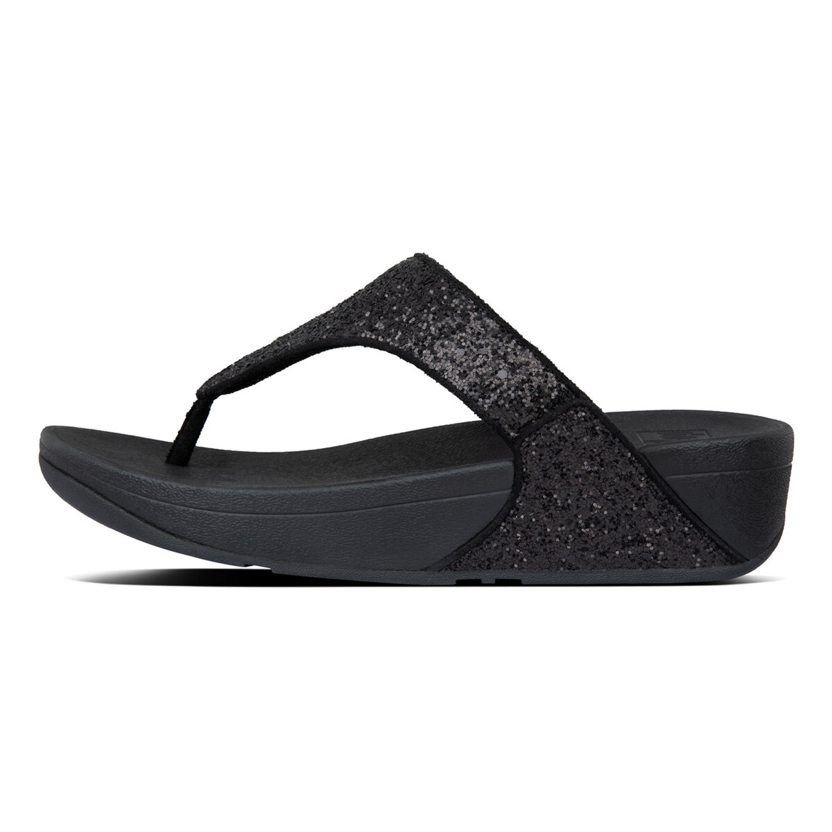 FitFlop&trade; Lulu Glitter Toe-Thongs PU Glitter Black