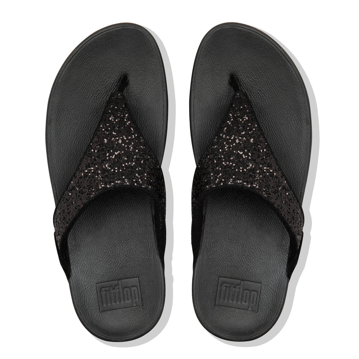 FitFlop&trade; Lulu Glitter Toe-Thongs PU Glitter Black