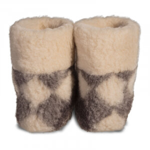 Unisex WoolWarmers met opvallend geblokt patroon