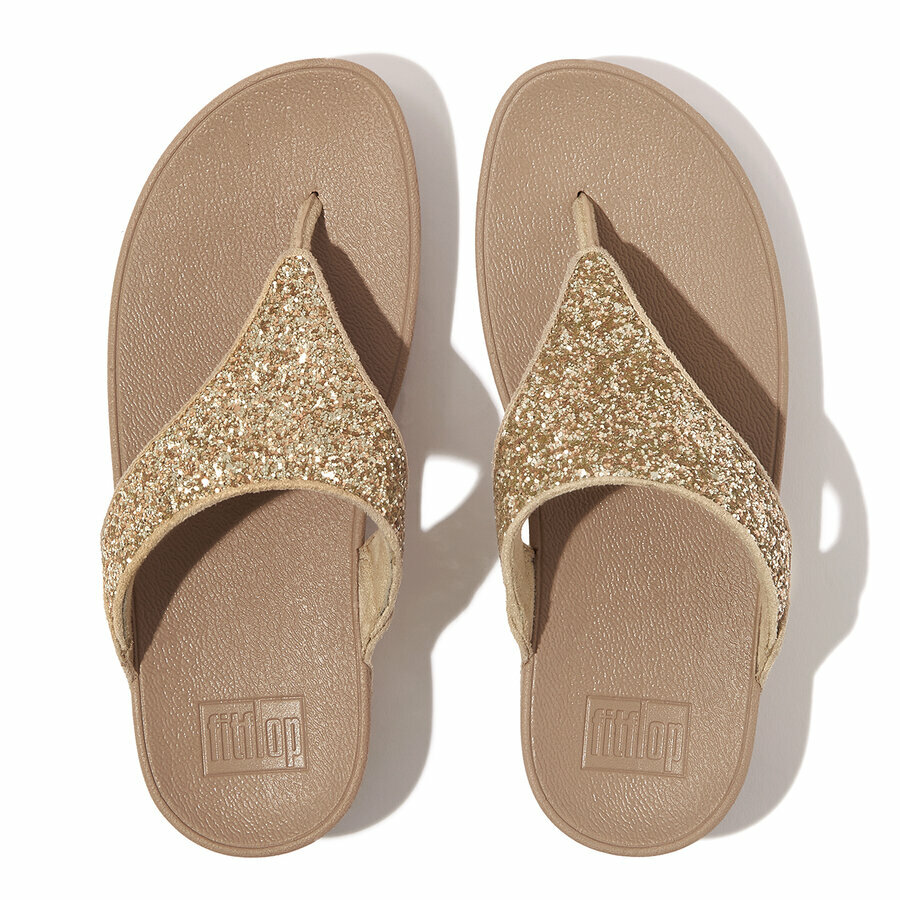 fitflop-lulu-glitter-beige-slippers-bovenaanzicht