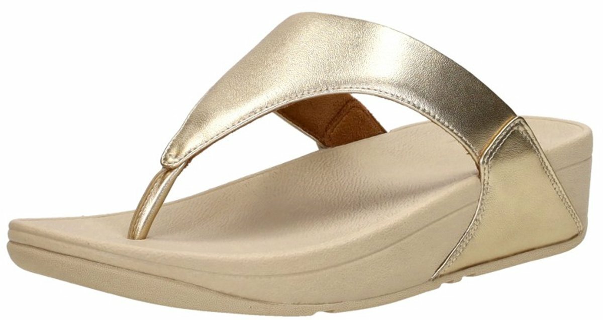 fitflop-lulu-leather-teenslippers-leren-comfort Platino 