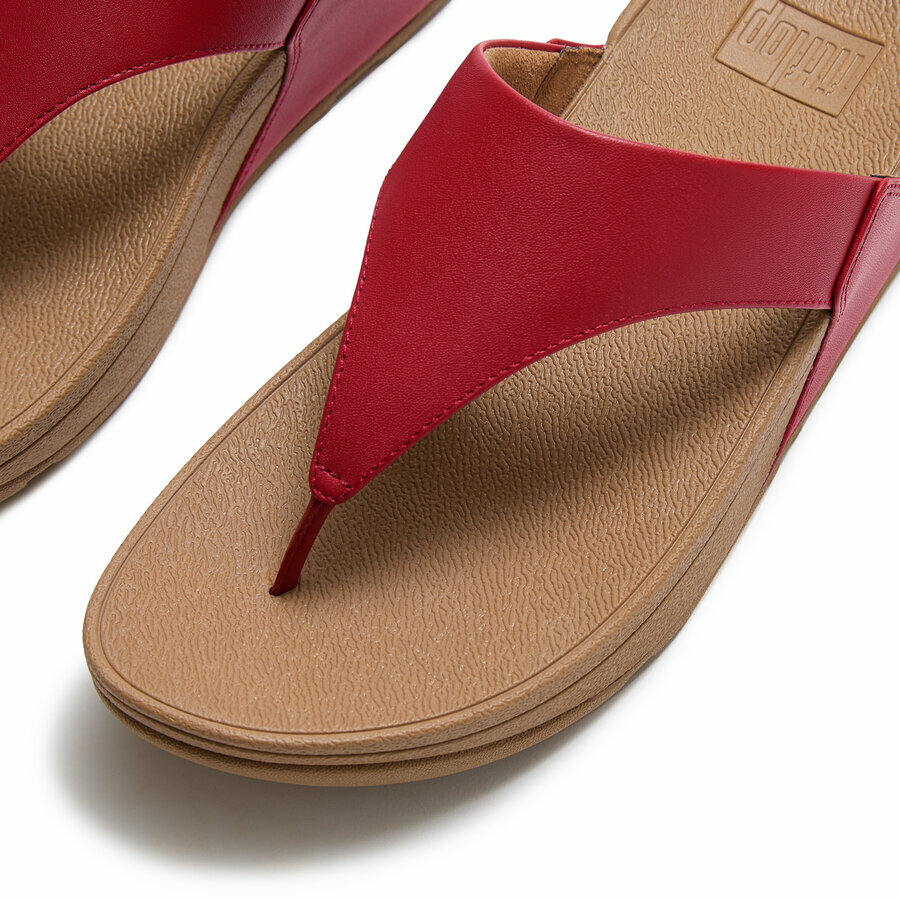 fitflop-lulu-leather-teenslippers-dames-zomer Burnt Berry