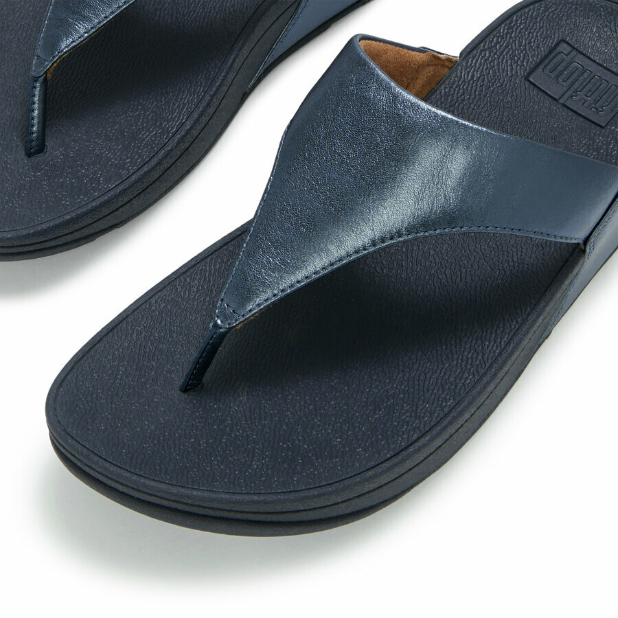 fitflop-lulu-leather-slippers-dames-bestseller Cosmic Blue