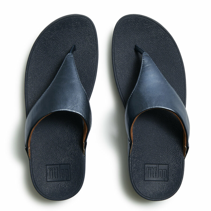 fitflop-lulu-leather-slippers-bovenaanzicht Cosmic Blue