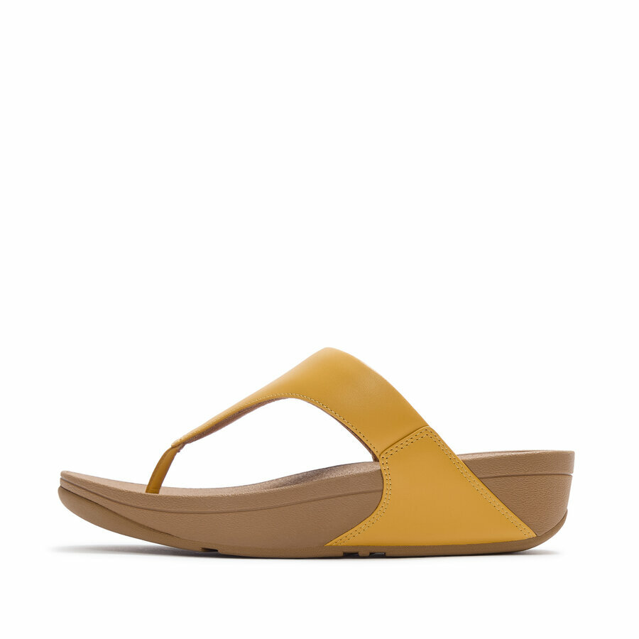 fitflop-lulu-leather-teenslippers-zijaanzicht Turmeric