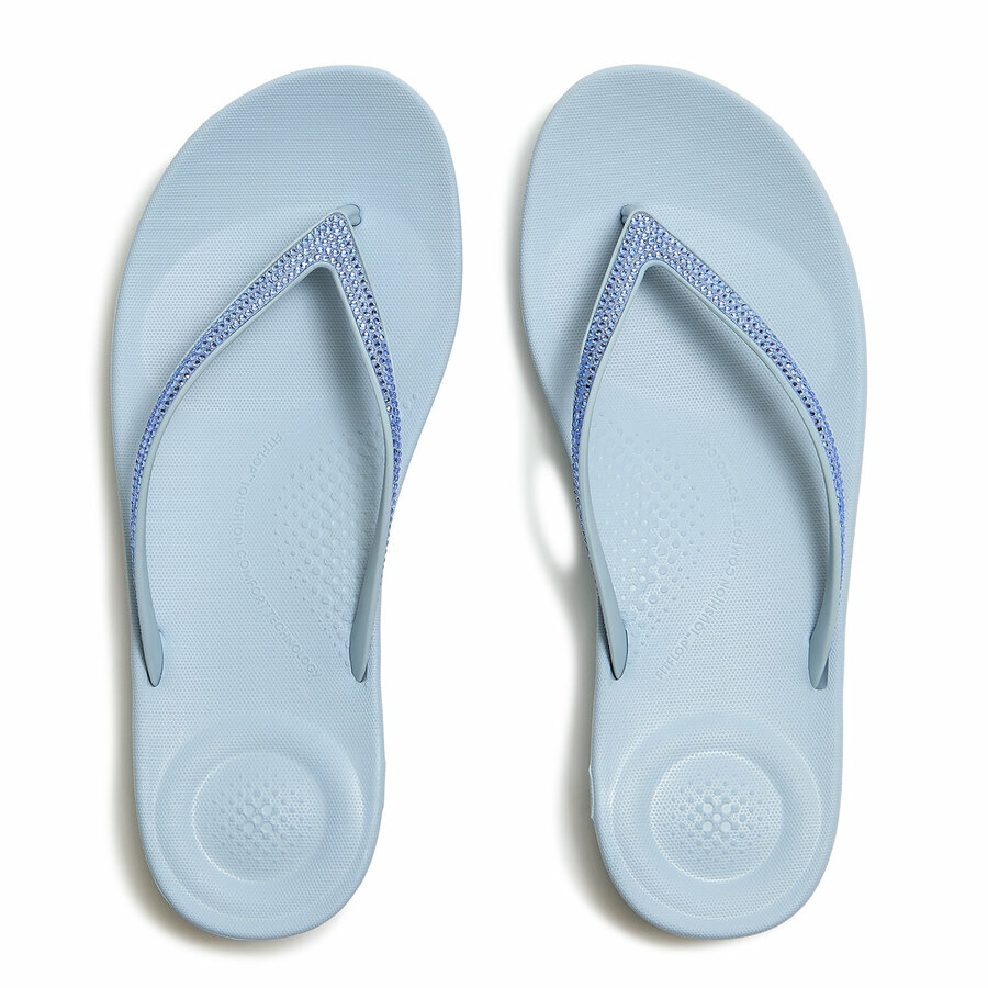 fitflop-iqushion-sparkle-blauw-slippers-bovenaanzicht