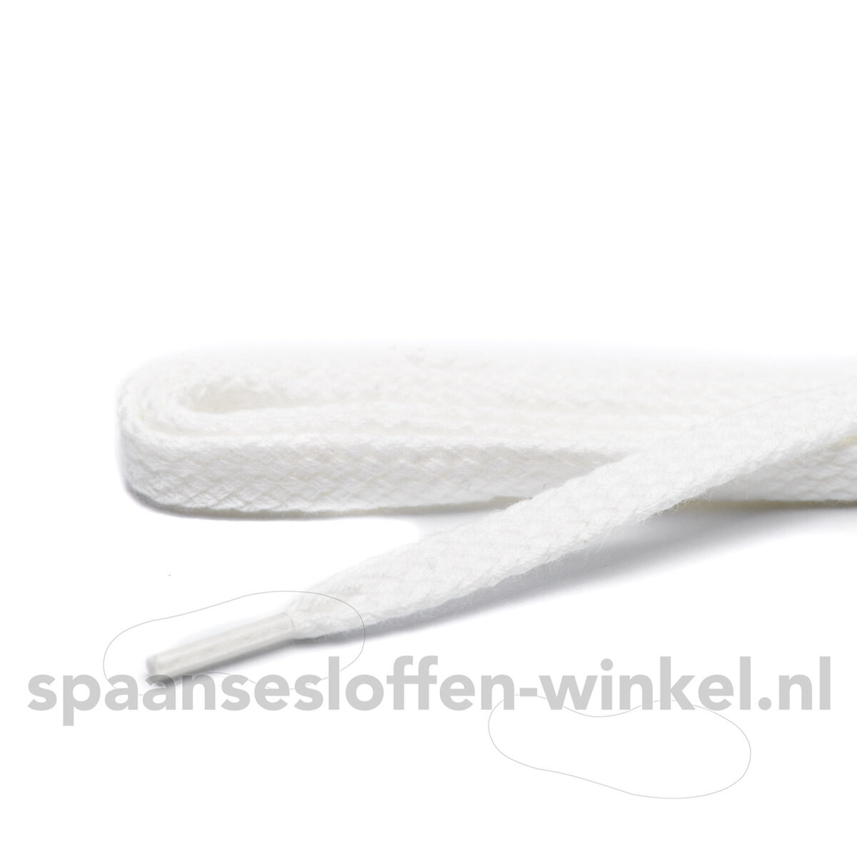 Schoenveters wit plat dikte 5 mm 150 cm