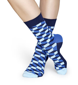 Happy Socks Optic Sokken - Blauw/Donkerblauw 