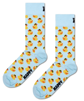 happy-socks-duck-geel-unisex-sokken-voorzijde