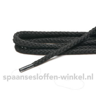 Cordial katoenen grof rond zwart veters dikte 4 mm 55 cm