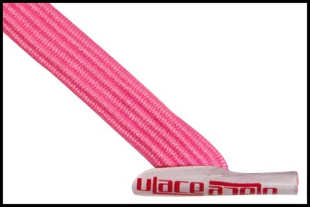 Ulace - Veters - voor sneakers met 6 gaatjes - Bubble Gum Pink - Elastiek