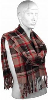 Mens scarf Bernardino Cardiff brown Red 200 cm 