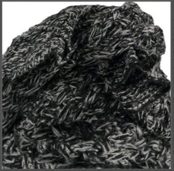 Scarf, ladies, burnaby color Black, length 210 cm