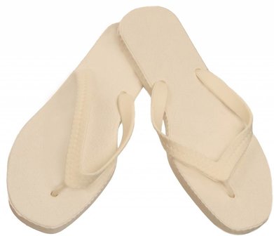 Sarraizienne Teenslippers - wit/wit