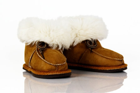 Baby Slipper Bernardino Wool cognac 