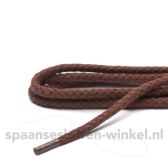 Cordial katoenen middelbruin grof rond veters dikte 4 mm 55 cm