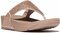 FitFlop FitFlop&trade; Lulu Crinkled-Shimmer Toe-Post Metallic Beige