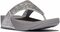 FitFlop FitFlop&trade; Lulu Crinkled-Shimmer Toe-Post Silver Seen