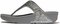 FitFlop FitFlop&trade; Lulu Crinkled-Shimmer Toe-Post Silver Seen