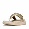 FitFlop F-Mode Go Adjustable Flatform teenslippers Platino, verstelbare band, lichtgewicht comfort
