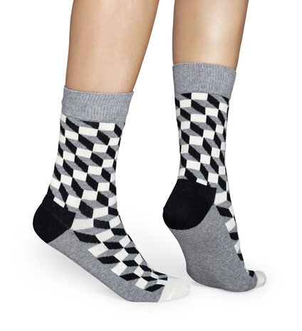 happy socks zwart wit