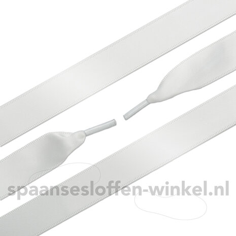 Satijnen schoenveters dreamly white 90 cm