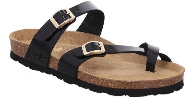 Rohde Teenslipper zwart lak