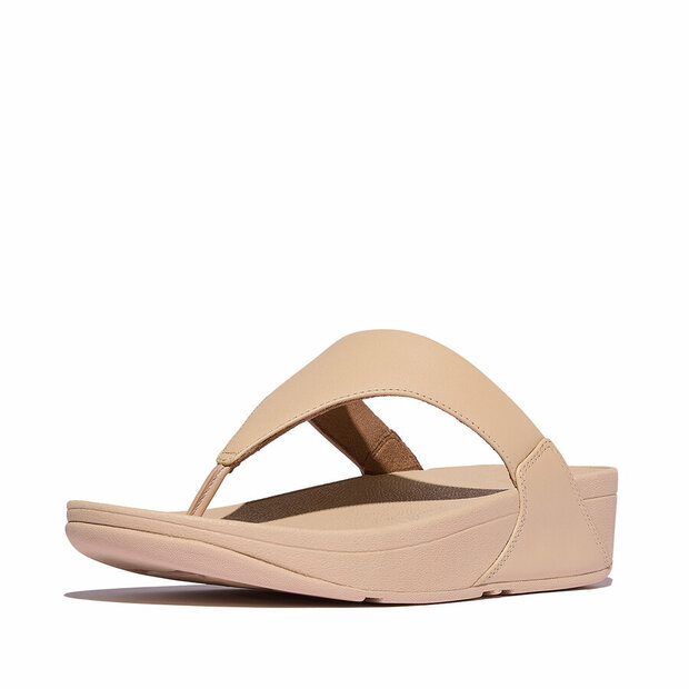 fitflop-lulu-leather-teenslippers-leren-comfort  Sand Beige