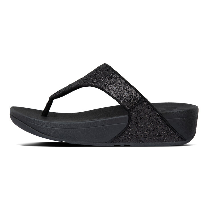 FitFlop&trade; Lulu Glitter Toe-Thongs PU Glitter Black