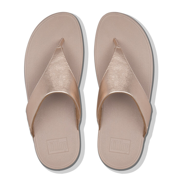 fitflop-lulu-leather-teenslippers-beige-vooraanzich gold