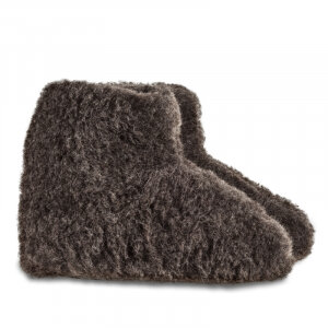 WoolWarmers sloffen bruin van 100% wol 