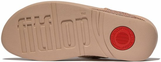 FitFlop FitFlop&trade; Lulu Crinkled-Shimmer Toe-Post Metallic Beige