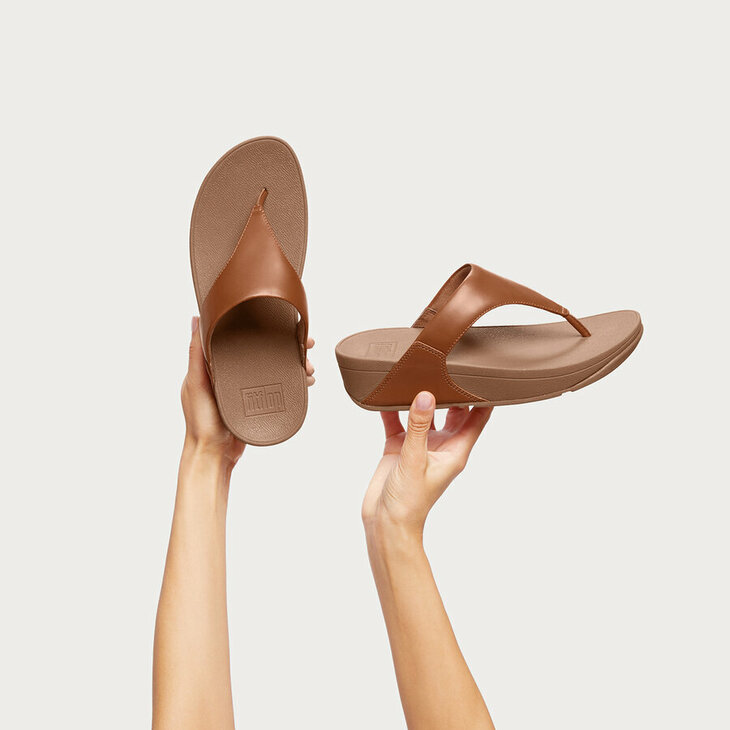 fitflop-lulu-leather-teenslippers-leren-comfort Tan