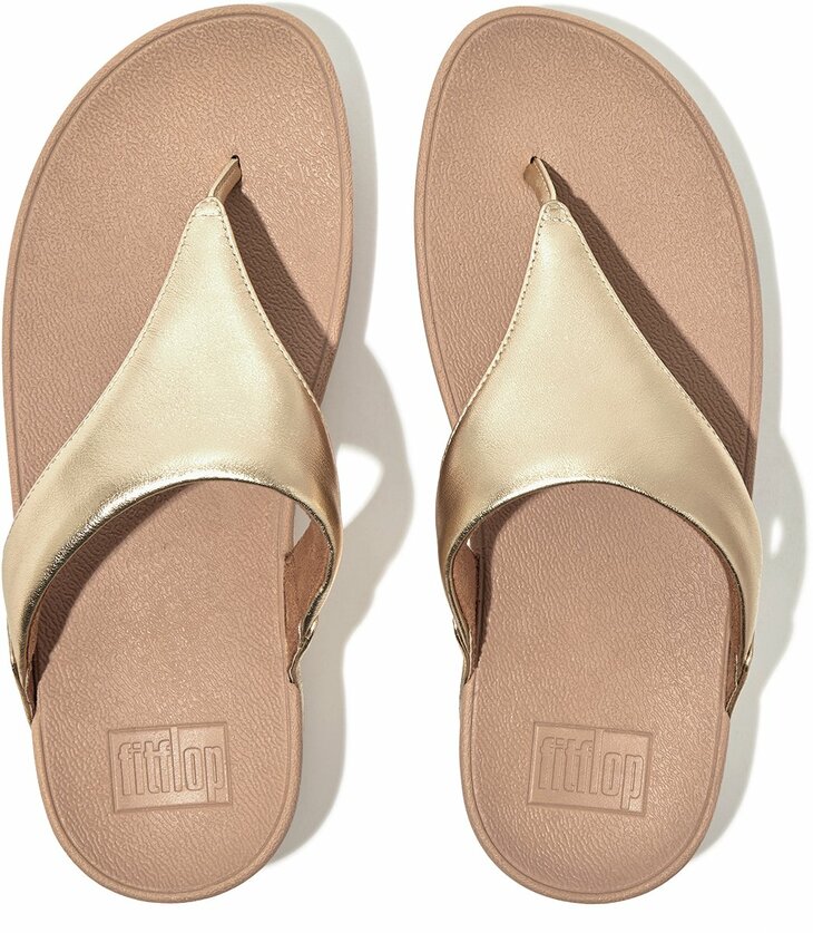 fitflop-lulu-leather-teenslippers-leren-comfort Platino 