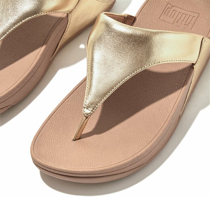 fitflop-lulu-leather-teenslippers-leren-comfort Platino 