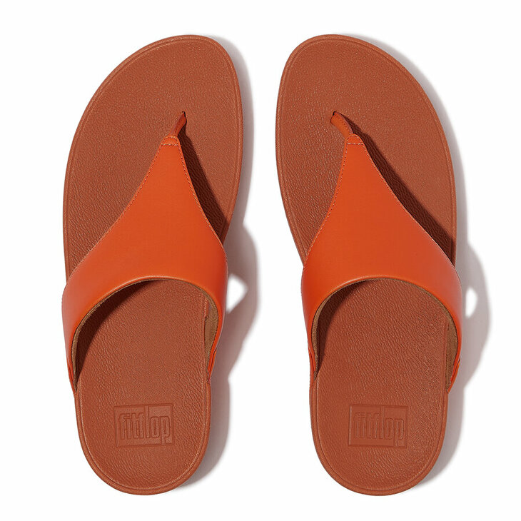 fitflop-lulu-leather-teenslippers-leren-comfort Oranje