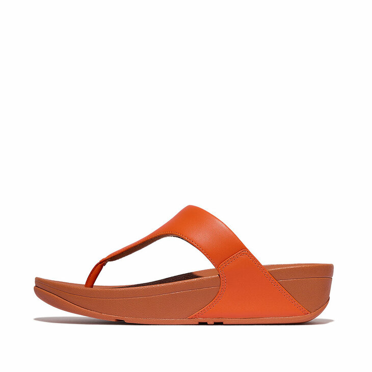 fitflop-lulu-leather-teenslippers-leren-comfort Oranje