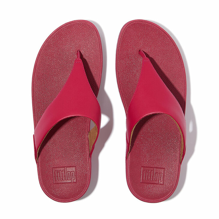 fitflop-lulu-leather-teenslippers-leren-comfort Rood