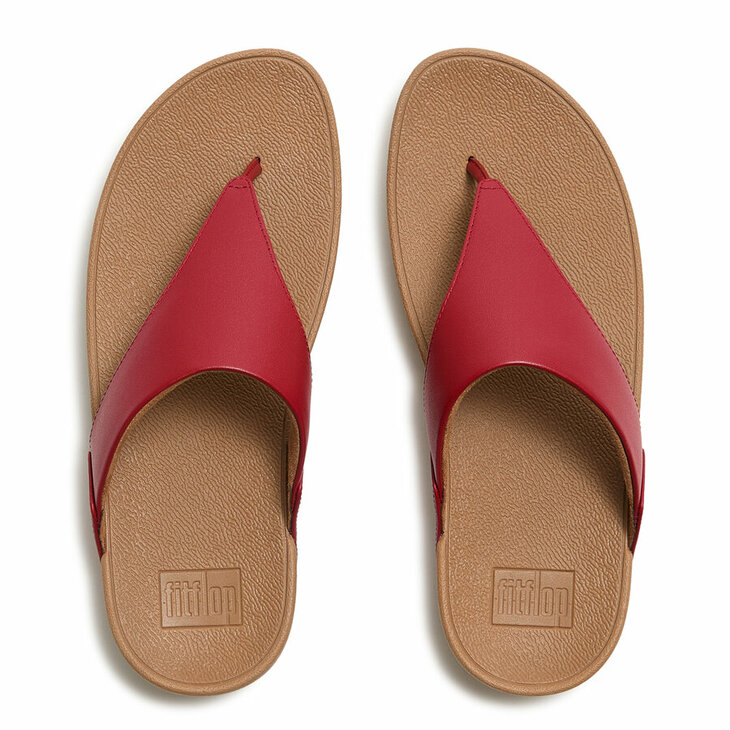 Burnt Berry fitflop-lulu-leather-teenslippers-leren-comfort