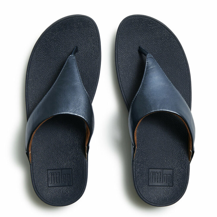 fitflop-lulu-leather-teenslippers-leren-comfort Cosmic Blue