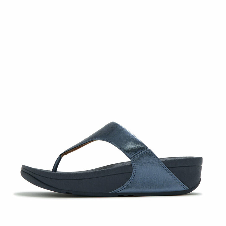 fitflop-lulu-leather-teenslippers-leren-comfort Cosmic Blue