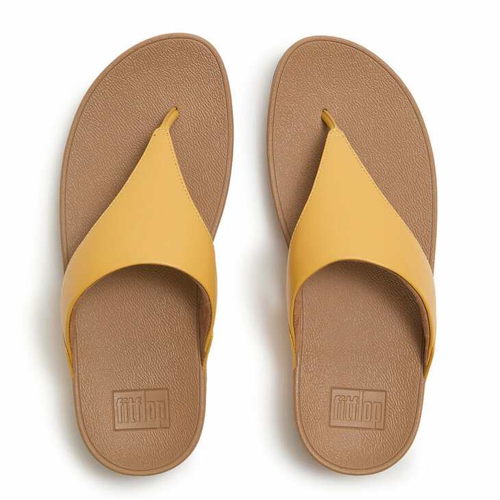fitflop-lulu-leather-teenslippers-zijaanzicht Turmeric