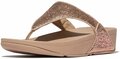 FitFlop FitFlop&trade; Lulu Crinkled-Shimmer Toe-Post Metallic Beige