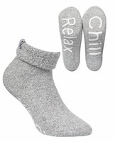 Boru Huissokken - Chill en Relax - Antilsip met wol Grijs