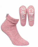 Boru Huissokken - Chill en Relax  - Antilsip met wol  Roze Mellee 