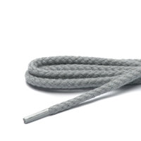 Schoenveters lichtgrijs rond grof dikte 4 mm 90 cm
