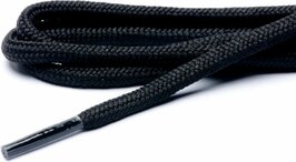 Outdoor laces  Black fine round 120 cm