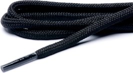 Outdoor laces  Black fine round 90 cm