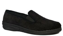 Blenzo Pantoffels Heren zwart dichte hiel