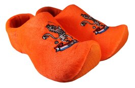 Wooden Shoe slipper Orange lion